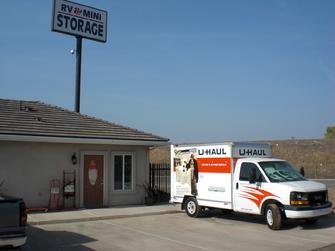 Office with uhaul truck